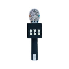 Мікрофон караоке бездротовий Bluetooth USB Чорний+срібло