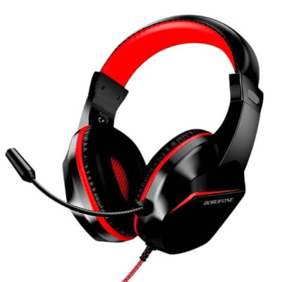 Навушники дротяні геймерські з мікрофоном BOROFONE PHANTOM GAMING BO104 Чорні