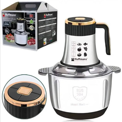 Електричний подрібнювач з металевою чашею Hoffmans 5L 1800W HM-8848