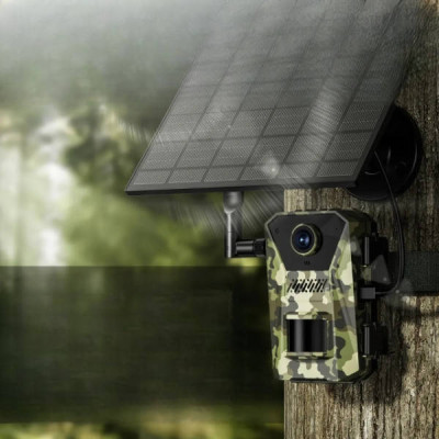 Камера відеоспостереження фотопастка автоматична 4G SOLAR F8 Камуфляжна