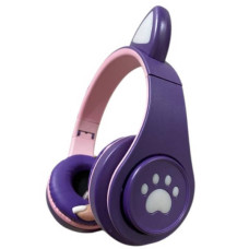 Бездротові навушники Bluetooth з котячими вушками LED TO-99 Рожеві