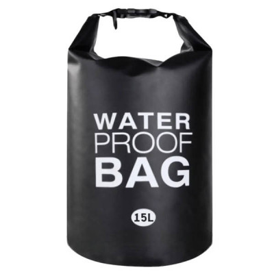 Водонепроникний гермомішок туристичний Waterproof Bag 15л Чорний