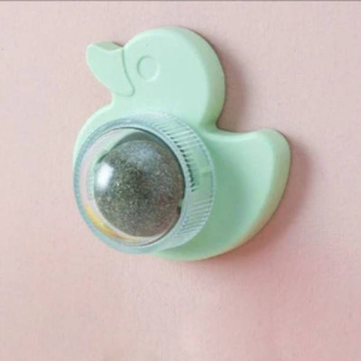 Кулька з котячою м'ятою на липучці Каченя Pet toy LY-757 Салатова