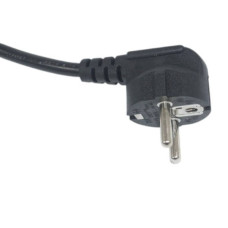 Кабель живлення 3pin конюшинний з кутовою вилкою Чорний