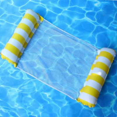 Гамак водний надувний Pool Loungers Білий з жовтим