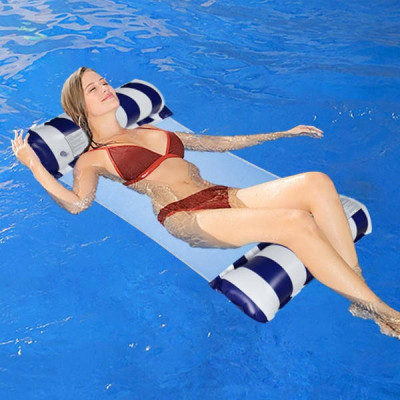 Гамак водний надувний Pool Loungers Білий із синім