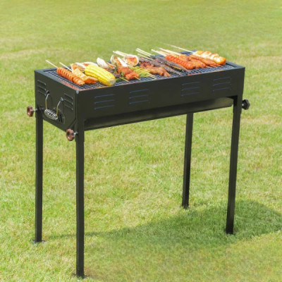 Мангал складаний 30*66*60см +решітка, деко, щипці BARBECUE CA-03-1 Чорний