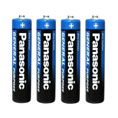 Батарейка Сольова Panasonic АА R6 1.5V (у спайці 4 шт)