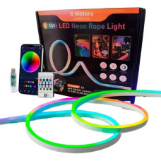 Гнучка неонова стрічка з керуванням від телефону Neon Rope Light 5м
