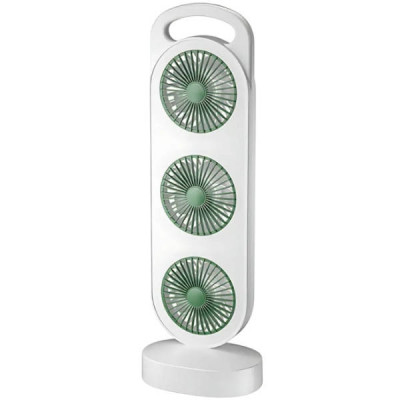 Вентилятор потрійний акумуляторний Three head fan LY-856 Білий
