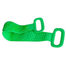 Двостороння силіконова мочалка Silica Gel Bath Brush Зелена