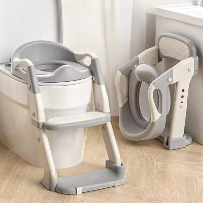 Дитяче сидіння на унітаз із сходами Babycare Сіре