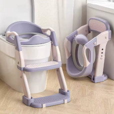 Дитяче сидіння на унітаз із сходами Babycare Фіолетове