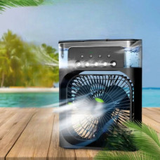 Вентилятор настільний із зволоженням та підсвічуванням від USB 500ml Чорний