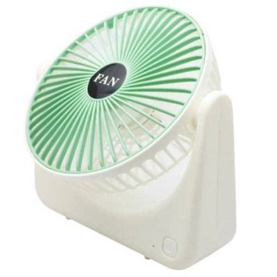 Вентилятор настільний USB FAN S13 похилий Білий із зеленим