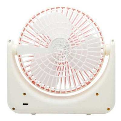 Вентилятор настільний USB FAN S13 похилий Білий з рожевим