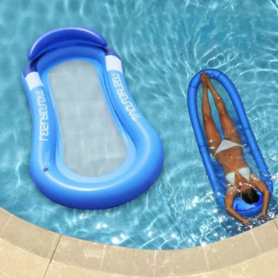 Матрац-гамак для відпочинку на воді з ремнабором у комплекті 160×90 см BEACH BED Синій