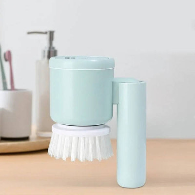 Щітка для прибирання та миття акумуляторна Folding cleaning brush Блакитна