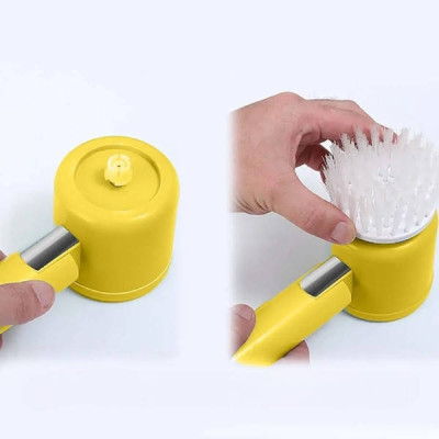 Щітка для прибирання та миття акумуляторна Folding cleaning brush Жовта