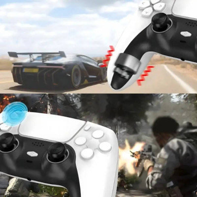 Джойстик геймпад ігровий для ПК та PS4 з додатковими задніми кнопками Data Frog DATA FROG PS-P02 Білий