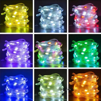 Світлодіодна смуга з прозорим пультом дистанційного керування RGB USB 20 м