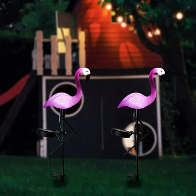 Декор садовий Фламінго 3шт, що світяться на сонячній панелі FLAMINGO OUTDOOR SUPERLED Рожеві