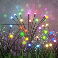 Комплект садових світильників декоративних Світлячки 2 шт по 10LED RGB 70см