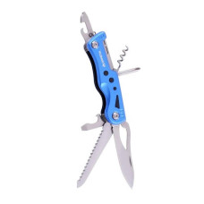 Ніж багатофункціональний туристичний мультитул Traveler 11см MS001 Black/Blue/Red Синій