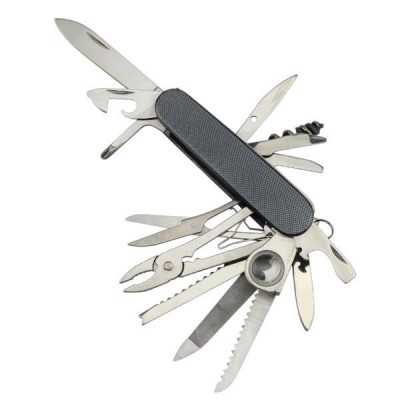 Ніж багатофункціональний туристичний мультитул 17в1 9см Traveler K5017ALL Black/Red/Blue/Orange/Green Чорний