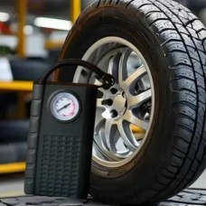 Автомобільний компресор з манометром від прикурювача 12V AND1322 Чорний