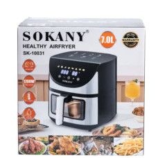 Аерофритюрниця 7л 1700Вт Sokany SK-10031 Чорний з сірим
