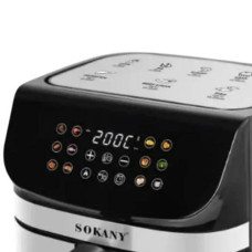 Аерофритюрка 10л 1800Вт Sokany SK-10059 Чорна з сірим