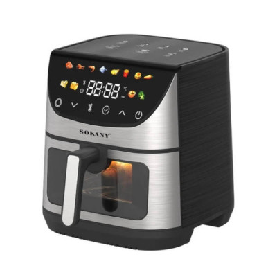 Аерофритюрниця 9,5л 2400Вт Sokany SK-10067 Чорна з сірим