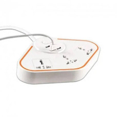 Подовжувач-мережевий фільтр 3-220V / 4-USB / 3.4A Anti-Static BKL-07 Power Socket Білий