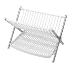 Сушарка для посуду двоярусна пластикова Multifunctional Folding Kitchen Rack Біла