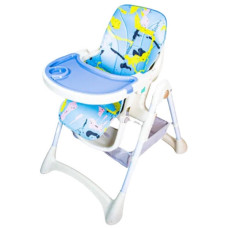 Стілець для годування дитячий багатофункціональний регульований Light Blue Блакитний з декором