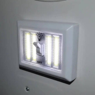 Світильник у вигляді вимикача 5ВТ 4 AAA 10*12см High Power COB SX-A01 Білий