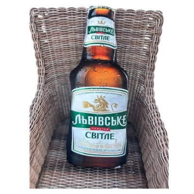 Іграшка-подушка м'яка Пиво Львівське 70*25*15см 15832