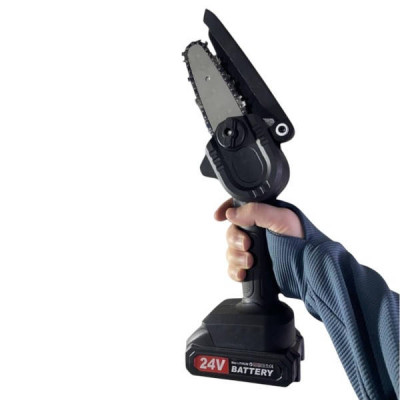 Пила ланцюгова 6ˮ акумуляторна 24V Li-ION 24Vf і 288Vf Чорна