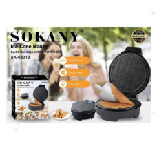 Електровафельниця притискна з антипригарним покриттям 1200Вт Sokany SK-08019 Чорна