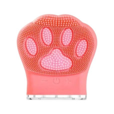 Щітка вібраційна акумуляторна для обличчя Лапка paw washer Темно-рожева