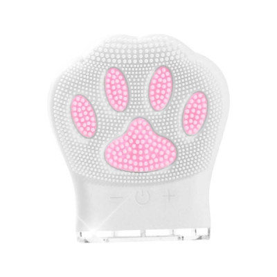 Щітка вібраційна для обличчя Акумуляторна Лапка paw washer Біла