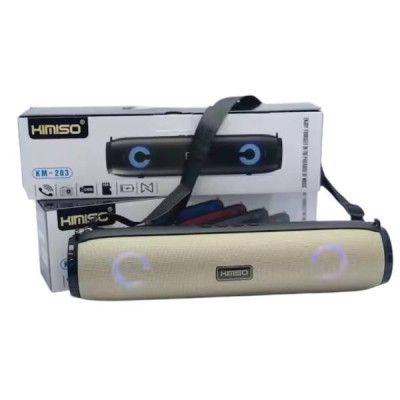 Blueooth акумуляторна колонка 10Вт USB Kimiso 203 Золото