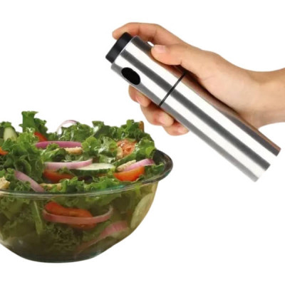 Пляшечка-спрей для олії та оцту металева Kitchen Sprayer Сірий