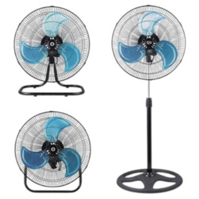 Вентилятор 3в1 підлоговий, настільний та настінний, 3 швидкості Alfarid Fan 18 Stand Fan Чорний