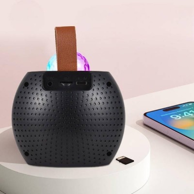 Колонка портативна з 2 караоке мікрофонами та диско-кулею Bluetooth LED Z1 Чорна