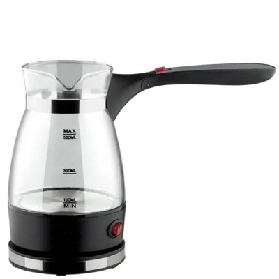 Кавоварка зі скляною колбою 0,5л Domotec MS 128 Чорна