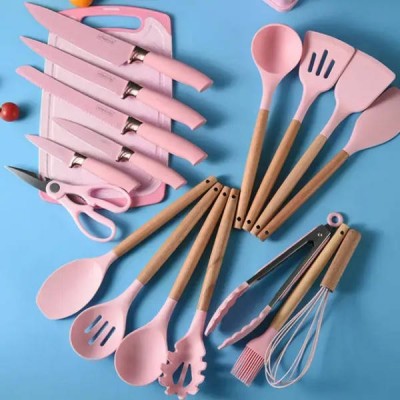Набір кухонного приладдя 19 предметів Kitchen Set Рожевий