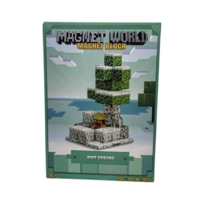 Конструктор магнітний кубічний 39 деталей Minecraft Magnetism World T9915