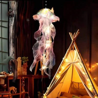 Декор, що світиться Медуза на батарейках Jellyfish lamp AND HA-113 Рожева